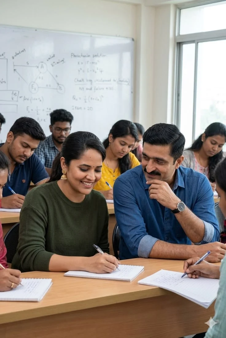 Students engaged in a classroom discussion